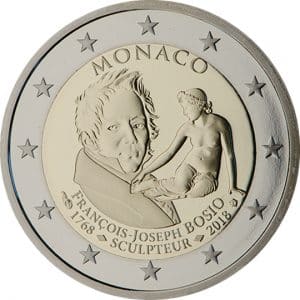 2 euro commemorativo monaco François Joseph Bosio 2018
