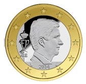 belgio 1 euro raro 4 serie 2014