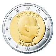 principato monaco 2 euro rari 2 serie 2006