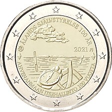 2 euro commemorativi finlandia anniversario dell'autogoverno delle Isole aland