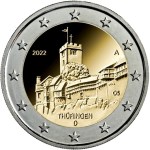 2 euro commemorativo 2022 germania castello di wartburg