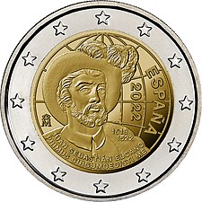 2 euro commemorativo 2022 spagna giro mondo juan sebastian elcano