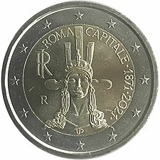 2 euro commemorativi italia 2021 anniversario istituzione di roma capitale Italia