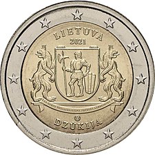2 euro commemorativi lituania 2021 dzukija